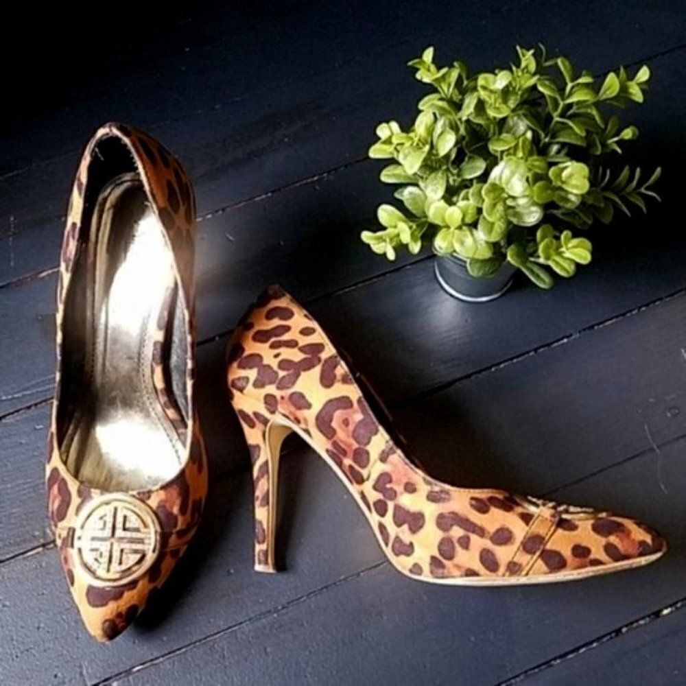 Anne Michelle Cheetah Heels